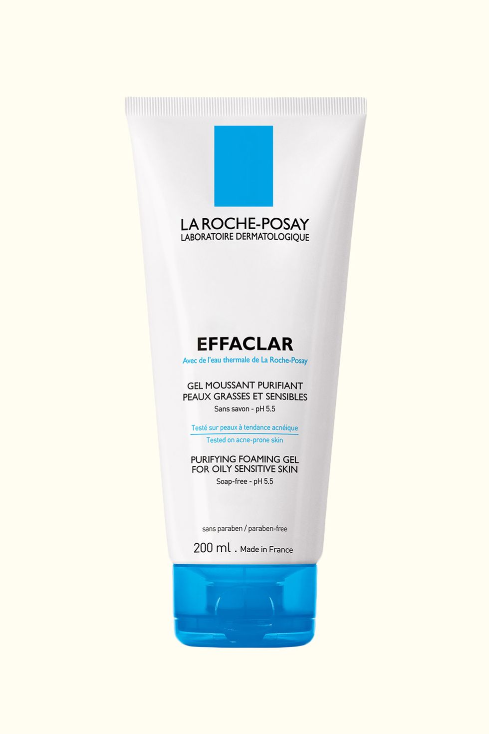 <p>This thin gel cleanser is super gentle, yet effective for soothing irritation and clearing up breakouts without drying out the skin. Not to mention, it will get rid of every last remnant of makeup.</p><p>La Roche-Posay Effaclar Purifying Foaming Gel Cleanser, $14.99; <a href="http://bit.ly/1V81Exf" target="_blank">amazon.com</a>.<br></p>