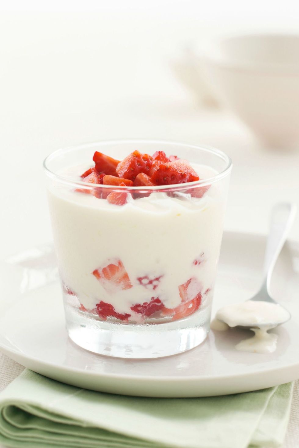 <p>Yogurt sounds like a smart breakfast choice: You'll get protein, calcium, and an array of good bacteria for digestion and immunity. But five spoonfuls of a sugary, flavored nonfat cup isn't going to make you feel as satisfied as you would if you were chewing something with more texture, says Blatner. Add a few chopped walnuts on top so you'll have something to chew, as <a href="http://www.ncbi.nlm.nih.gov/pubmed/24857719">research shows</a> chomping down bumps up the fullness factor. Even better: Opt for the plain, two percent Greek version instead of nonfat. Not only will you avoid added sugars, but it also contains <a href="http://www.ncbi.nlm.nih.gov/pubmed/16924272">conjugated linoleic acid</a> (CLA), a healthy fat that can help promote fat loss. If it's too tart, simply add your own flavor by mixing with a bit of honey.</p>