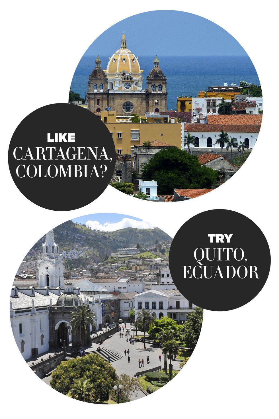 <p>Deze Ecuadoriaanse stad moet iedereen een keer gezien hebben: alleen al de prachtige koloniale architectuur is het bekijken waard. Voor de meer avontuurlijke reizigers zijn er wandelingen en klimparcoursen in de natuur.</p><p><br></p><p><strong>Wapenfeit:</strong> beeldschone architectuur, adembenemende watervallen, vulkanen en tal van activiteiten in de buitenlucht.</p><p><br></p><p><strong>Verblijf in:</strong> Casa Gangotena</p><p><br></p><p>&gt; <a target="_self">Het supercomplete New York adressenboek</a></p>