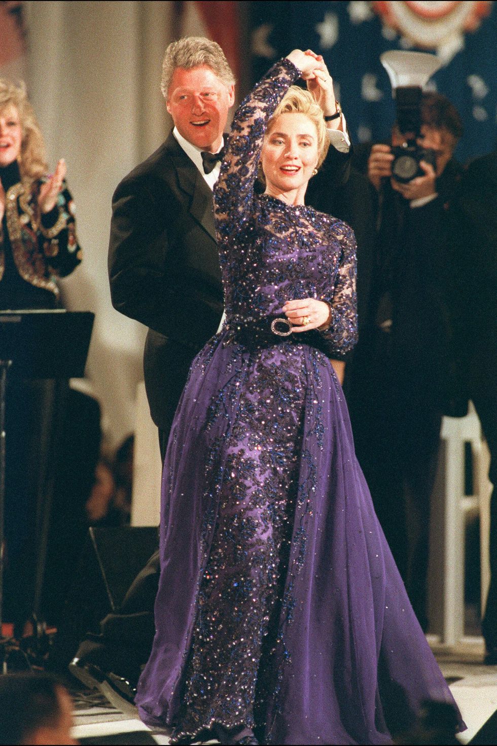 <p>At the Arkansas Inaugural Ball following President Bill Clinton's inauguration</p>