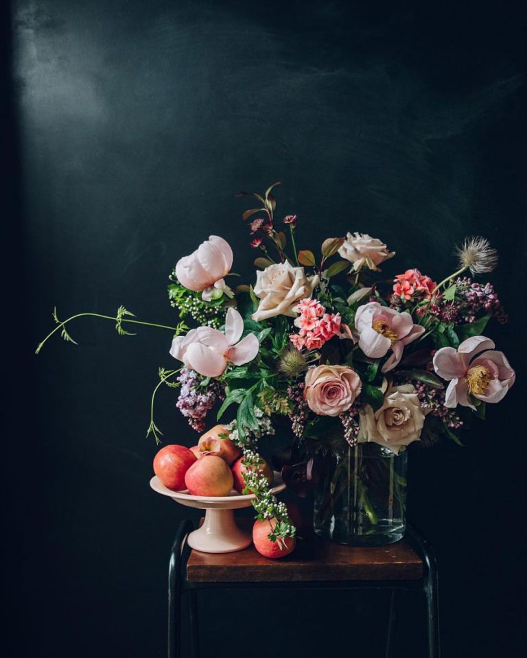 <p><a href="http://www.swallowsanddamsons.com/" target="_blank">Anna Potter</a>'s deeply hued feed filled with ultra-romantic bouquets makes us want to scroll forever. Her unfinished and finished works are exquisite–check out this feed immediately.</p>