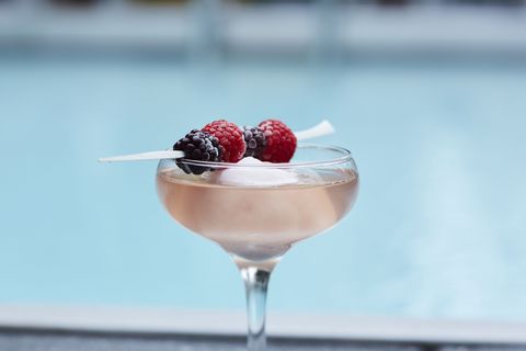 <p><strong>Ingredients:</strong></p><p>1 scoop sorbet</p><p>Sparkling rosé</p><p>Fresh berries (raspberries, strawberries, blueberries)</p><p><strong>Directions:</strong></p><p>Scoop sorbet into coupe glass. Top with sparkling rosé and garnish with fresh berries.</p><p><i>Courtesy Gansevoort Park Avenue, New York</i></p>