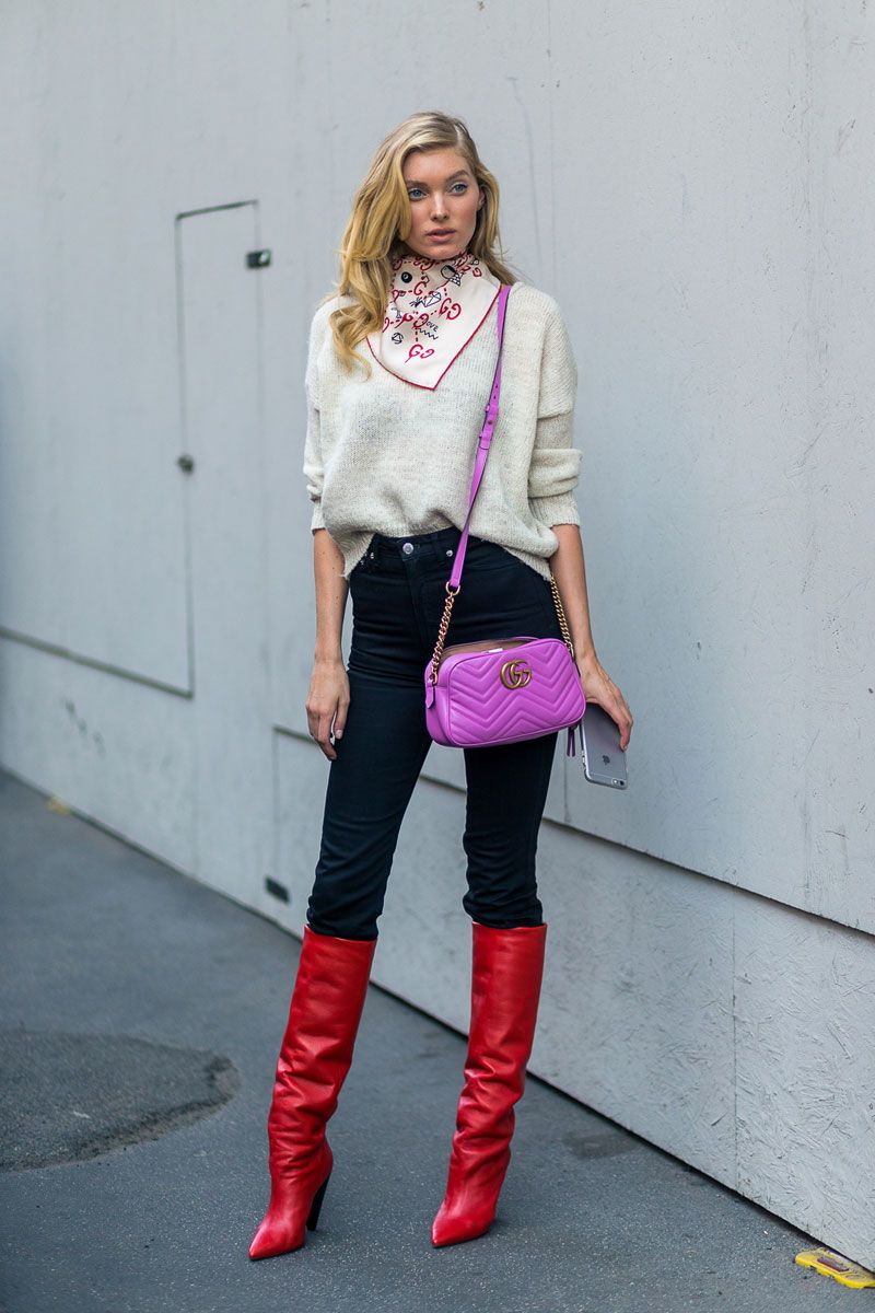 Clothing, Boot, Joint, Outerwear, Red, Pink, Fashion accessory, Style, Jewellery, Street fashion, 