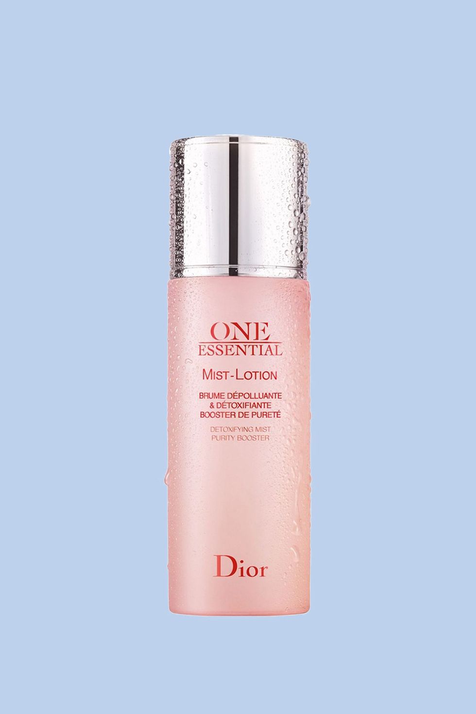 <p>Get you a mist-lotion that can do it all. This hybrid,&nbsp;air-whipped formula&nbsp;is infused with Hibiscus extract and targets 100 percent&nbsp;of particles on the skin's surface to cleanse, rebalance, and detoxify your complexion, fighting dullness and treating discoloration in one fell swoop.</p><p><br></p><p>&nbsp;Dior One Essential Mist-Lotion<span class="redactor-invisible-space" data-verified="redactor" data-redactor-tag="span" data-redactor-class="redactor-invisible-space">, $62; <a href="http://bit.ly/2cSFMJ3" target="_blank">sephora.com</a>.</span><br></p>
