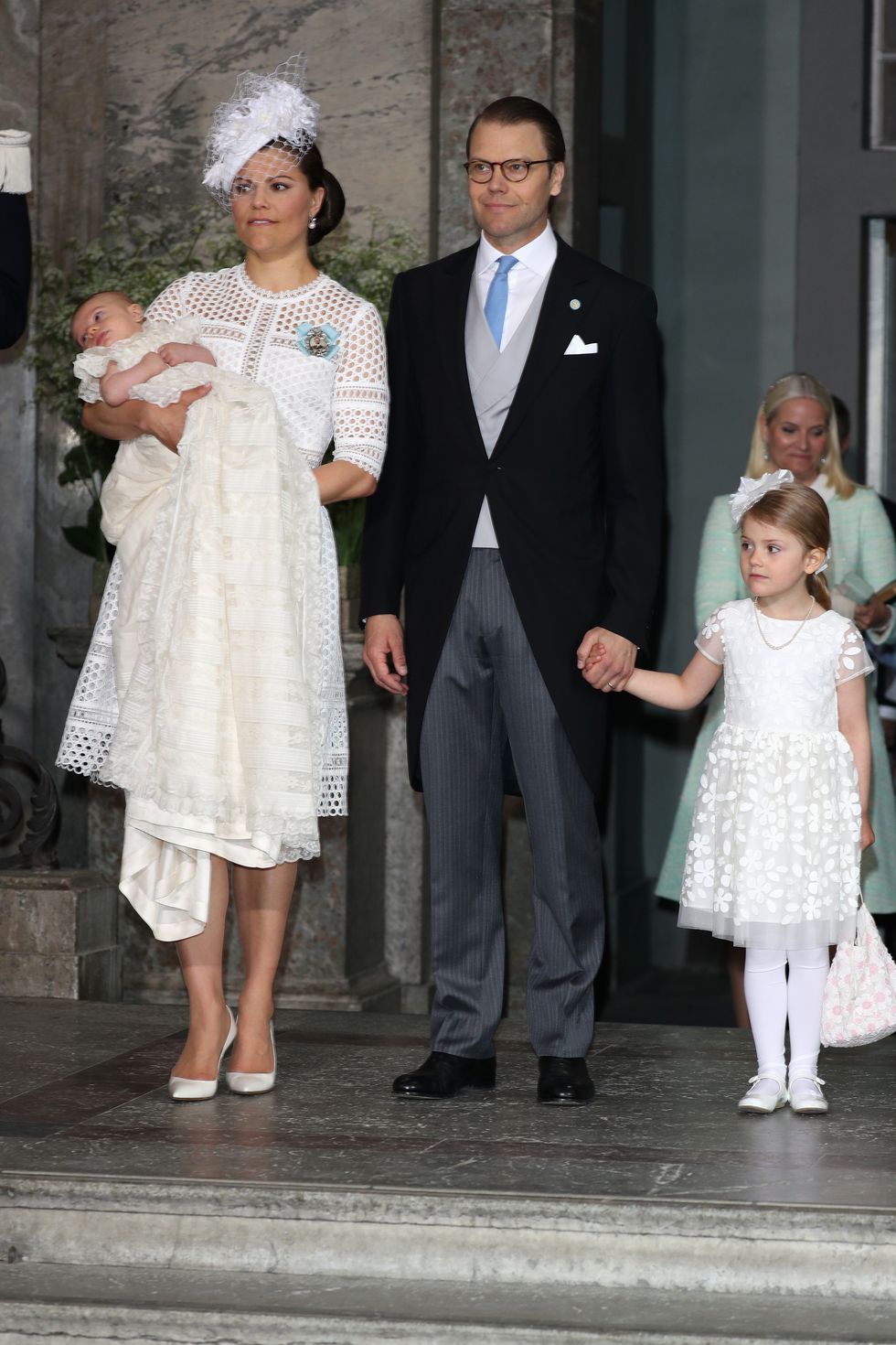 <p>For her son Oscar's baptism, she chose a white broderie anglaise dress and matching hat and shoes. She's active in children's charities in Sweden, including her own, the Crown Princess Victoria Fund, which puts money toward&nbsp;recreational activities for children with chronic illness.<span class="redactor-invisible-space" data-verified="redactor" data-redactor-tag="span" data-redactor-class="redactor-invisible-space"></span></p>