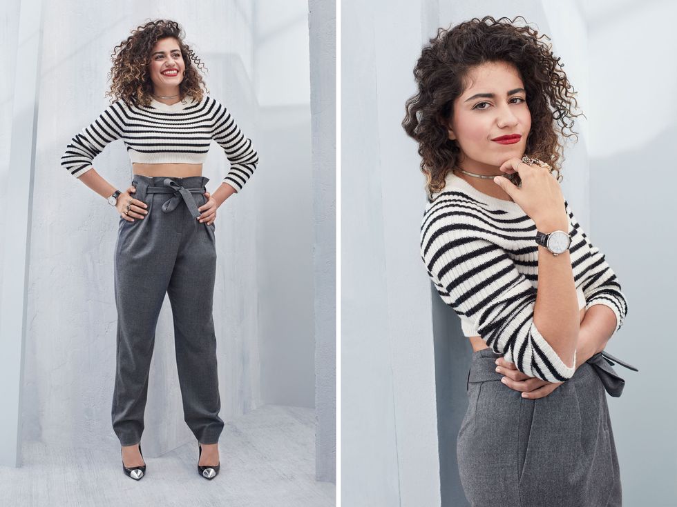 <p><strong data-redactor-tag="strong">How She Got There: </strong>        Seven years into her career,  Jessica Semaan felt restless about her purpose in life. "I figured, why not try to learn from people who have figured it out?" she says now. She set out to interview 100 passionate people, blogging about the trends she found. "I was learning so much, I wanted to share it with others," she says. "So I started hosting workshops in my apartment." Those workshops grew into <a href="http://www.thepassion.co" target="_blank" data-tracking-id="recirc-text-link">The Passion Project</a>, which is now a 30-day course designed to help get dreams off the ground.</p>

<p><strong data-redactor-tag="strong"></strong></p>

<p><strong data-redactor-tag="strong">How She Rewards Herself: </strong>          "I used to just give myself love when I succeeded. Now, it's more  can I give myself love when I fail?" Semaan explains. "When I'm in a bad place, that's the real challenge." The Lebanon native rewards herself with meditation retreats, but the ultimate dream gift to herself? The <a href="https://www.rolex.com/watches/cellini-time/M50509-0016.html" target="_blank" data-tracking-id="recirc-text-link">Rolex Cellini Time</a>, because, in her words, it's just so easy: "As an entrepreneur, I'm always on the go," she says. "This Rolex makes my style high-low."
</p>

<p><em data-redactor-tag="em"></em></p>

<p><em data-redactor-tag="em">DKNY Gesso Merino Wool Extra Longsleeve Cropped Pullover, $228, <a href="http://www.dkny.com" target="_blank" data-tracking-id="recirc-text-link">dkny.com</a>; Maje pants, $325, shop similar at <a href="http://www.maje.com" target="_blank" data-tracking-id="recirc-text-link">maje.com</a>; Giuseppe Zanotti Design Black Patent and Silver Pump, <a href="http://WWW.GIUSEPPEZANOTTIDESIGN.COM" target="_blank" data-tracking-id="recirc-text-link">giuseppezanottidesign.com</a>; Jewelry, subject's own, necklace by Peony Paris; Rolex Cellini Time, $15,200, <a href="https://www.rolex.com/watches/cellini-time/M50509-0016.html" target="_blank" data-tracking-id="recirc-text-link">rolex.com</a></em></p>