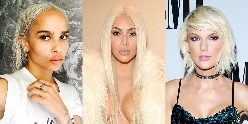 <p>Nearly white hair is having a moment this year thanks, in part, to color chameleon Kim Kardashian.</p>