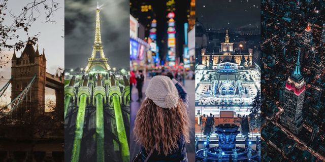 Landmark, Cap, Street fashion, Metropolis, Back, Holy places, Cityscape, Knit cap, Spire, Beanie, 