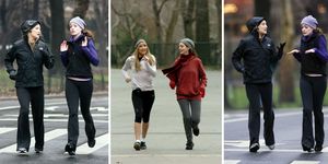 People, Jogging, Walking, Fashion, Street fashion, Recreation, Footwear, Running, Outerwear, Winter, 