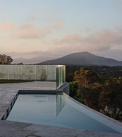 Mountain range, Ridge, Swimming pool, Composite material, Summit, Reflection, Evening, Water feature, Alps, Reflecting pool, 