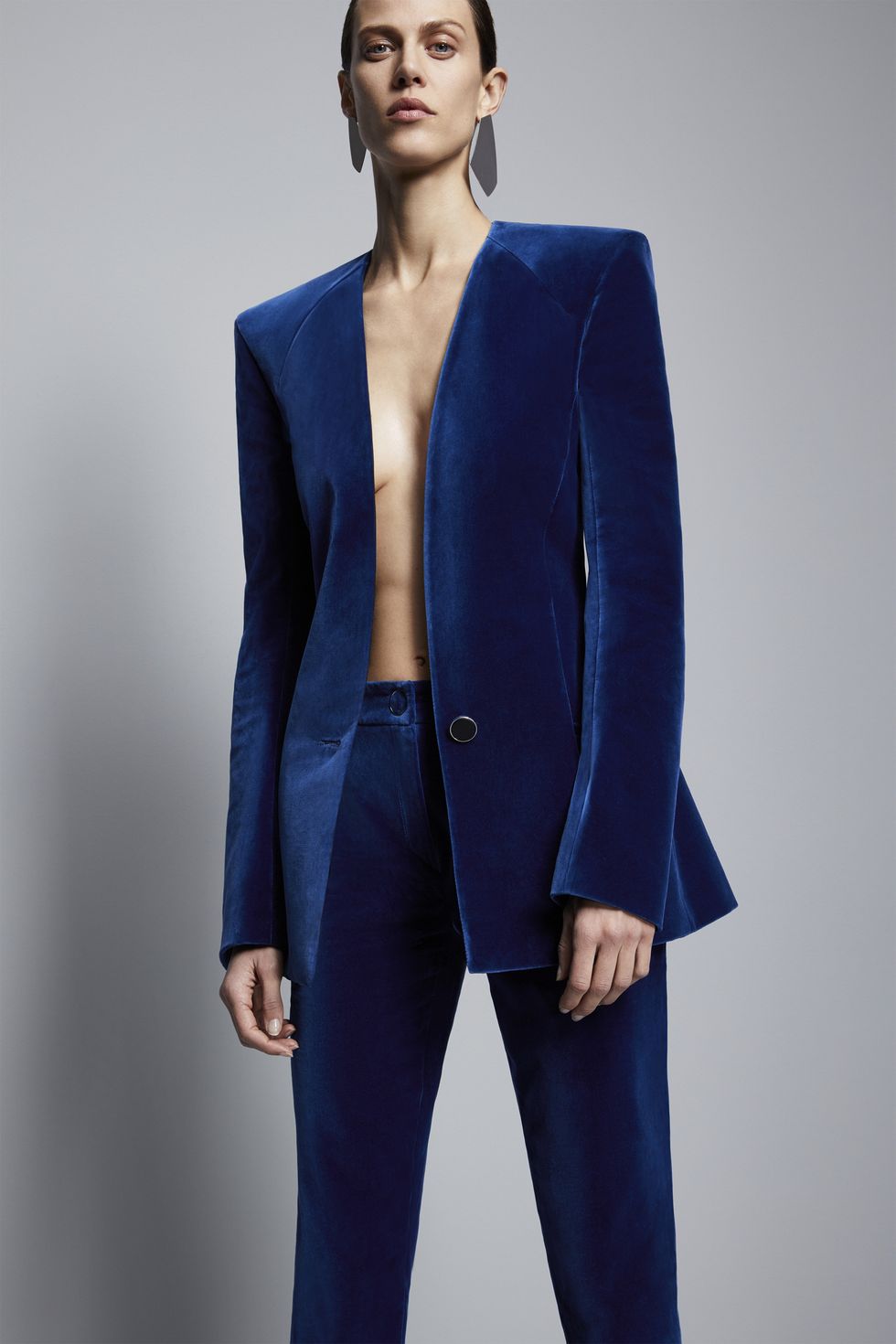 Blue, Collar, Sleeve, Shoulder, Standing, Textile, Joint, Outerwear, Coat, Pocket, 