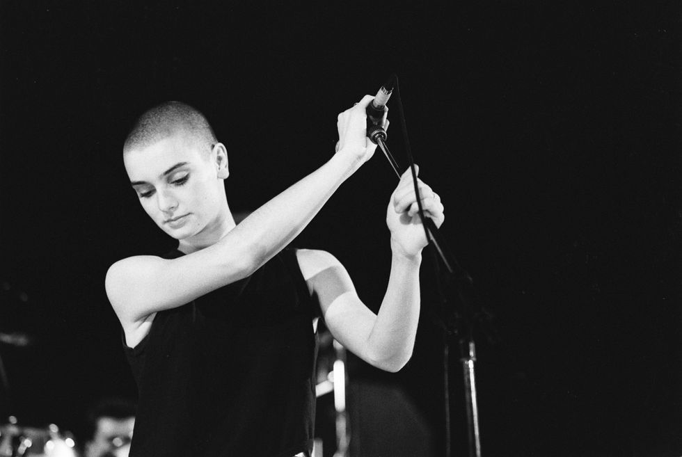 <p>Sinead O'Connor shaved her hair back in the '80s as a <a href="http://www.huffingtonpost.com/2014/02/05/sinead-oconnor-shaved-head_n_4726103.html" target="_blank">response to record execs</a> who wanted her to grow her hair out and wear mini-skirts. The look suited her so well, it became her signature. </p>