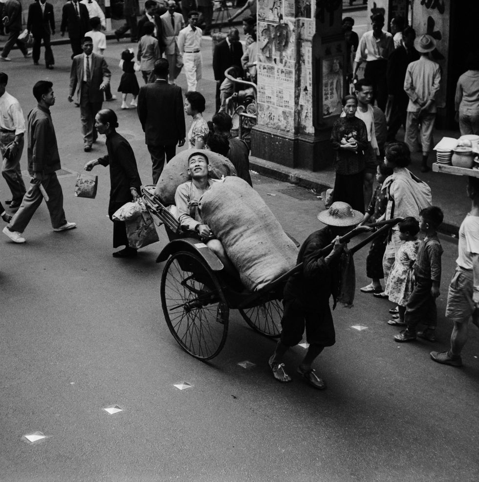 People, Monochrome, Style, Street, Black-and-white, Snapshot, Monochrome photography, jinrikisha, Rickshaw, 