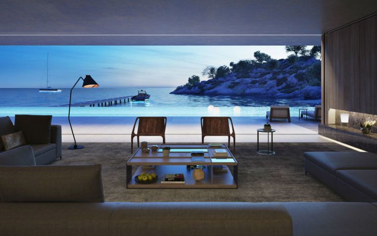 Coastal and oceanic landforms, Outdoor furniture, Ocean, Couch, Resort, Shade, Beach, Sunlounger, Tropics, studio couch, 