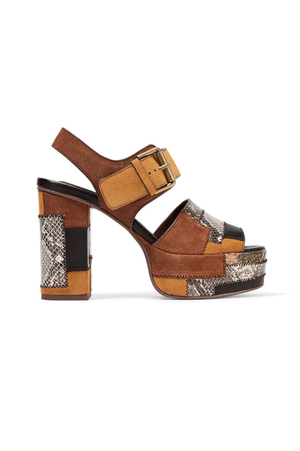 <p>These patchwork platforms are perfect with pretty much any outfit—from denim to your LBD.</p><p>See by Chloé Platforms, $365; <a href="https://www.net-a-porter.com/us/en/product/800525/see_by_chloe/patchwork-snake-effect-leather-and-suede-platform-sandals" target="_blank" data-tracking-id="recirc-text-link">net-a-porter.com</a></p>