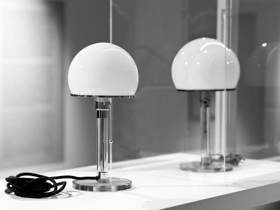 White, Lamp, Lighting, Light fixture, Light, Room, Design, Material property, Lighting accessory, Black-and-white, 