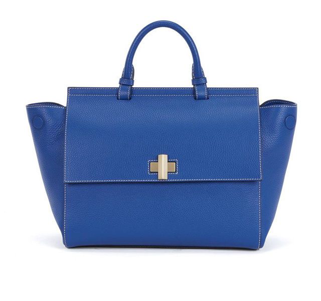 Handbag, Bag, Blue, Cobalt blue, Fashion accessory, Electric blue, Tote bag, Leather, Birkin bag, Material property, 
