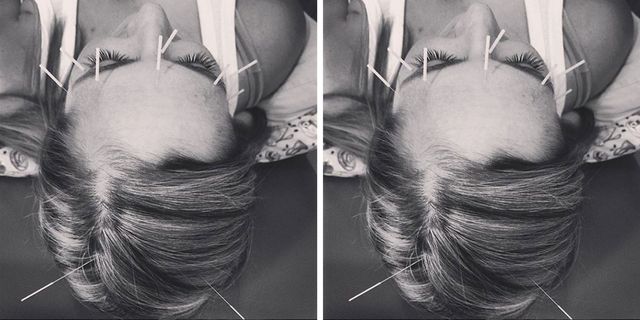 Hairstyle, Style, Beauty, Neck, Eyelash, Monochrome photography, Black-and-white, Body piercing, Long hair, Blond, 