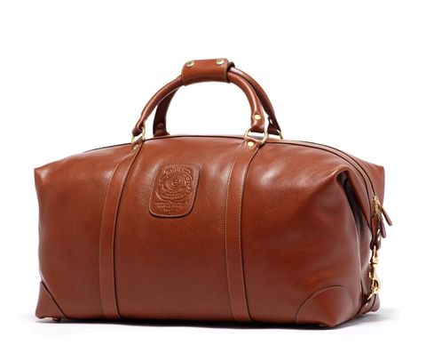 Handbag, Bag, Leather, Brown, Fashion accessory, Tan, Hand luggage, Shoulder bag, Duffel bag, Luggage and bags, 