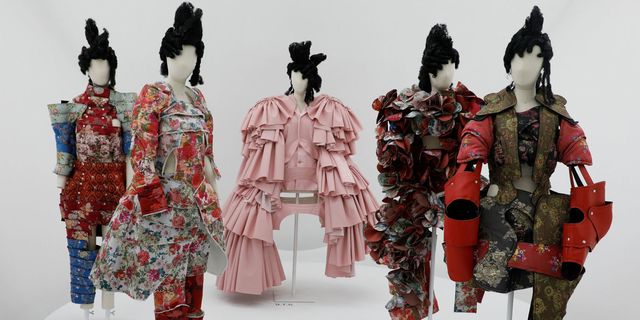 Fashion, Outerwear, Toy, Costume design, Fashion design, Kimono, Costume, Collection, Figurine, Mannequin, 