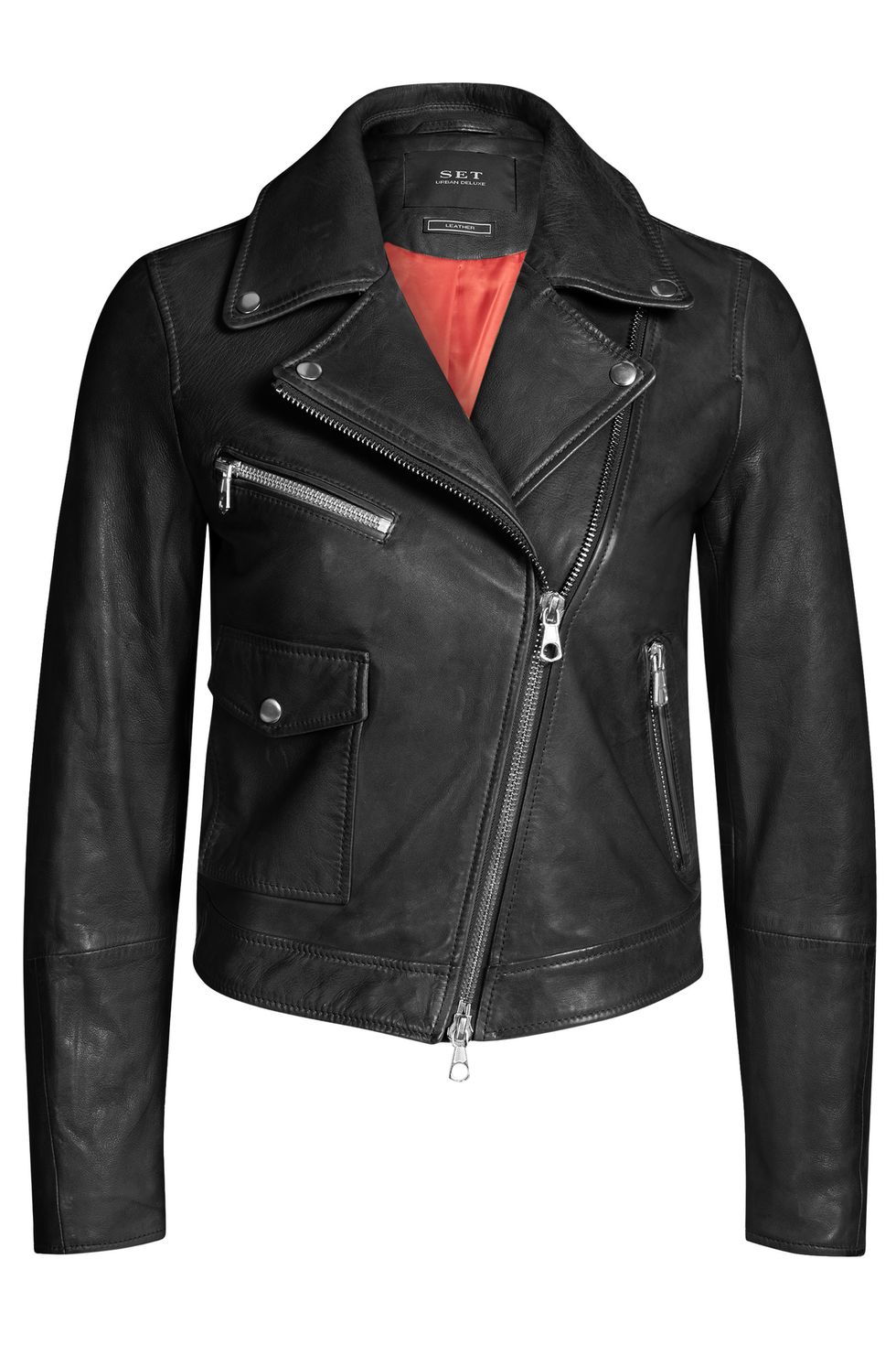 Clothing, Jacket, Leather, Black, Leather jacket, Outerwear, Sleeve, Textile, Top, Zipper, 