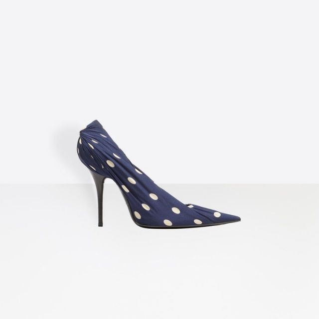 Footwear, High heels, Blue, Shoe, Cobalt blue, Polka dot, Basic pump, Court shoe, Pattern, Design, 