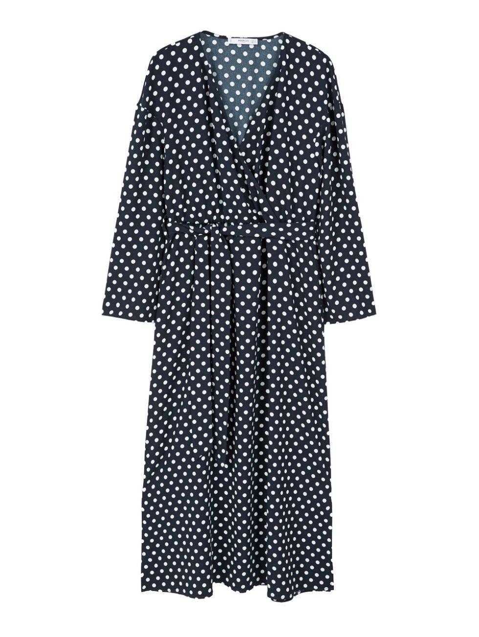 Clothing, Pattern, Polka dot, Sleeve, Design, Outerwear, Dress, Day dress, Black-and-white, Pattern, 