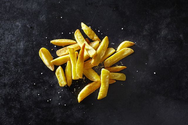 Yellow, Food, Cuisine, Dish, French fries, Penne, Fried food, Side dish, Frying, Fast food, 