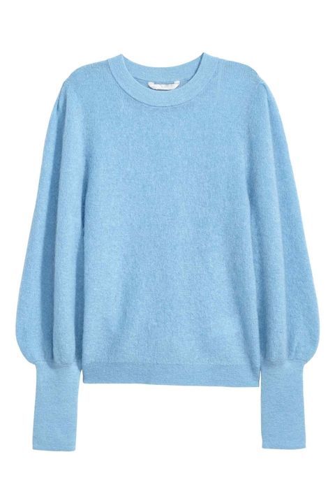 Clothing, Blue, Sleeve, Outerwear, Sweater, Turquoise, T-shirt, Top, Jersey, Blouse, 