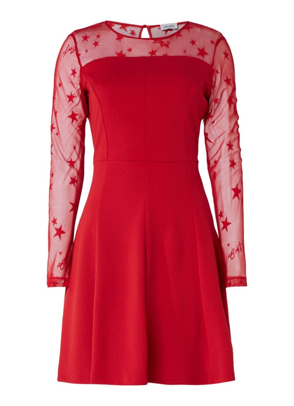 Clothing, Dress, Red, Sleeve, Day dress, Cocktail dress, Neck, A-line, Outerwear, Sheath dress, 