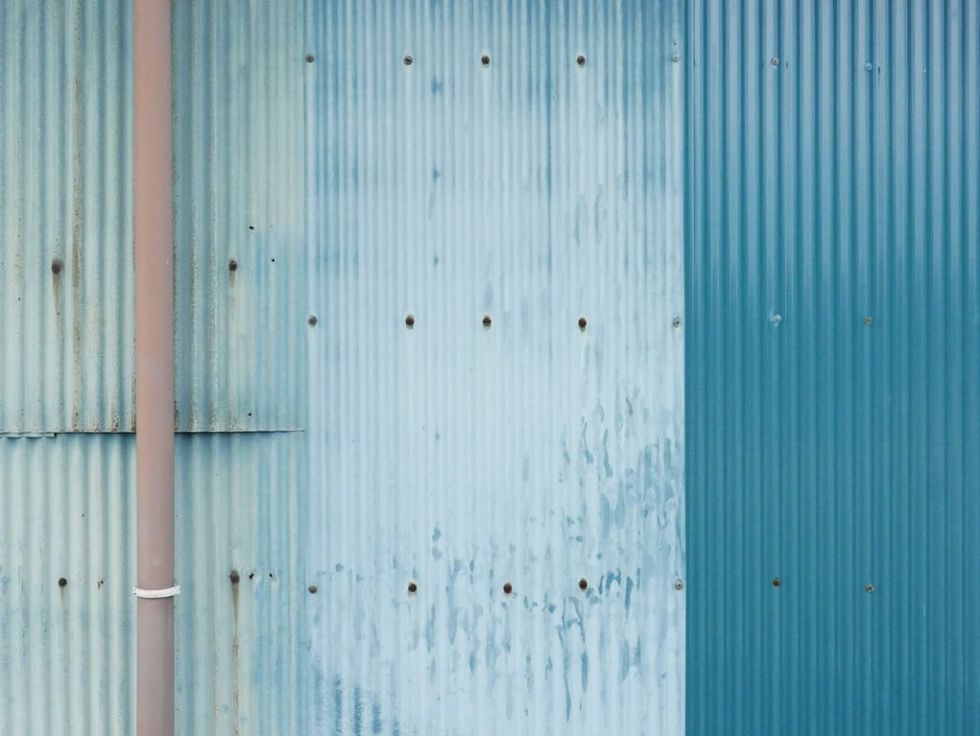 Blue, Green, Turquoise, Wall, Line, Teal, Wood, Azure, Metal, Pattern, 