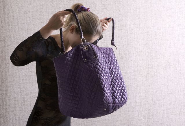 Shoulder, Purple, Bag, Violet, Handbag, Crochet, Knitting, Joint, Lilac, Fashion accessory, 