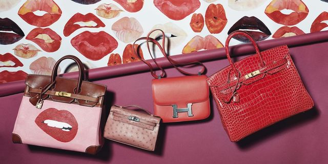 Handbag, Bag, Red, Birkin bag, Pink, Fashion accessory, Kelly bag, Hand luggage, Material property, Luggage and bags, 