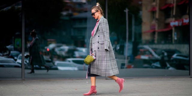 Street fashion, Clothing, Fashion, Photograph, Pink, Snapshot, Footwear, Coat, Outerwear, Shoe, 