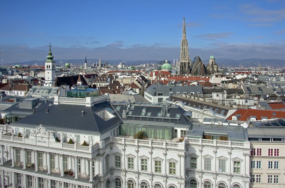 Window, City, Architecture, Tower, Spire, Facade, Urban area, Roof, Landmark, Steeple, 