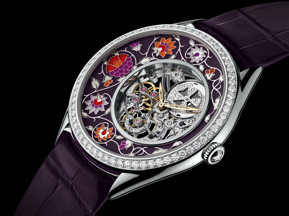 Product, Analog watch, White, Watch, Purple, Violet, Font, Watch accessory, Magenta, Fashion, 