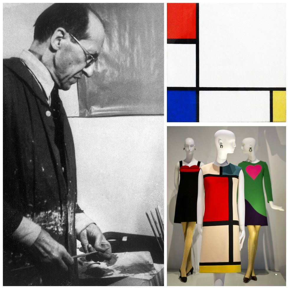 他的新造型主義不只影響了建築設計，還刺激出Yves Saint Laurent的Mondrian洋裝。
