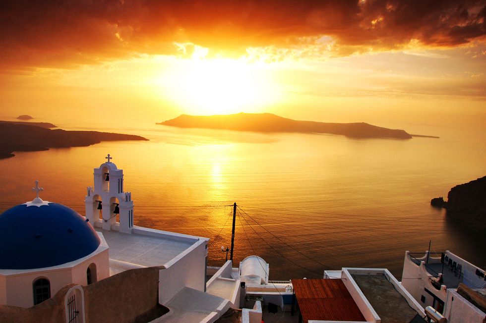 <p>希臘一直都是度假勝地，聖托里尼的夕陽也是大家的口袋名單之一。</p>