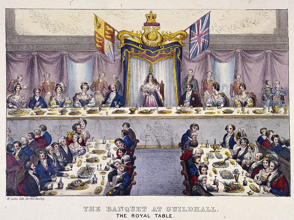 維多利亞女王1837年於倫敦的宴席