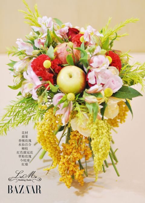 Luma專欄 創意新娘捧花 蘋果也可以是花材