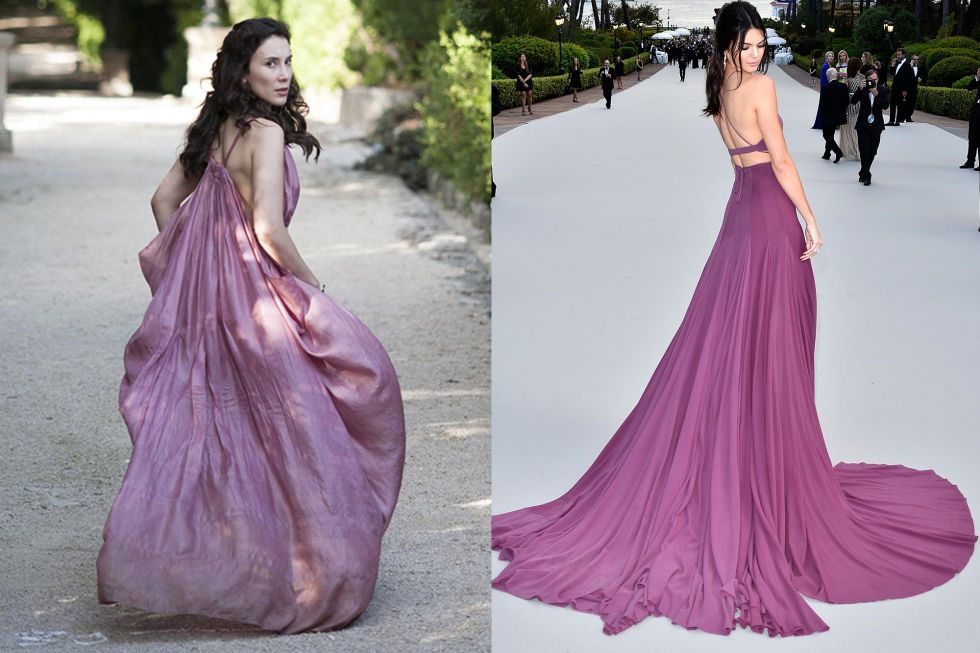 Clothing, Purple, Textile, Magenta, Dress, Pink, Formal wear, Gown, Style, Violet, 