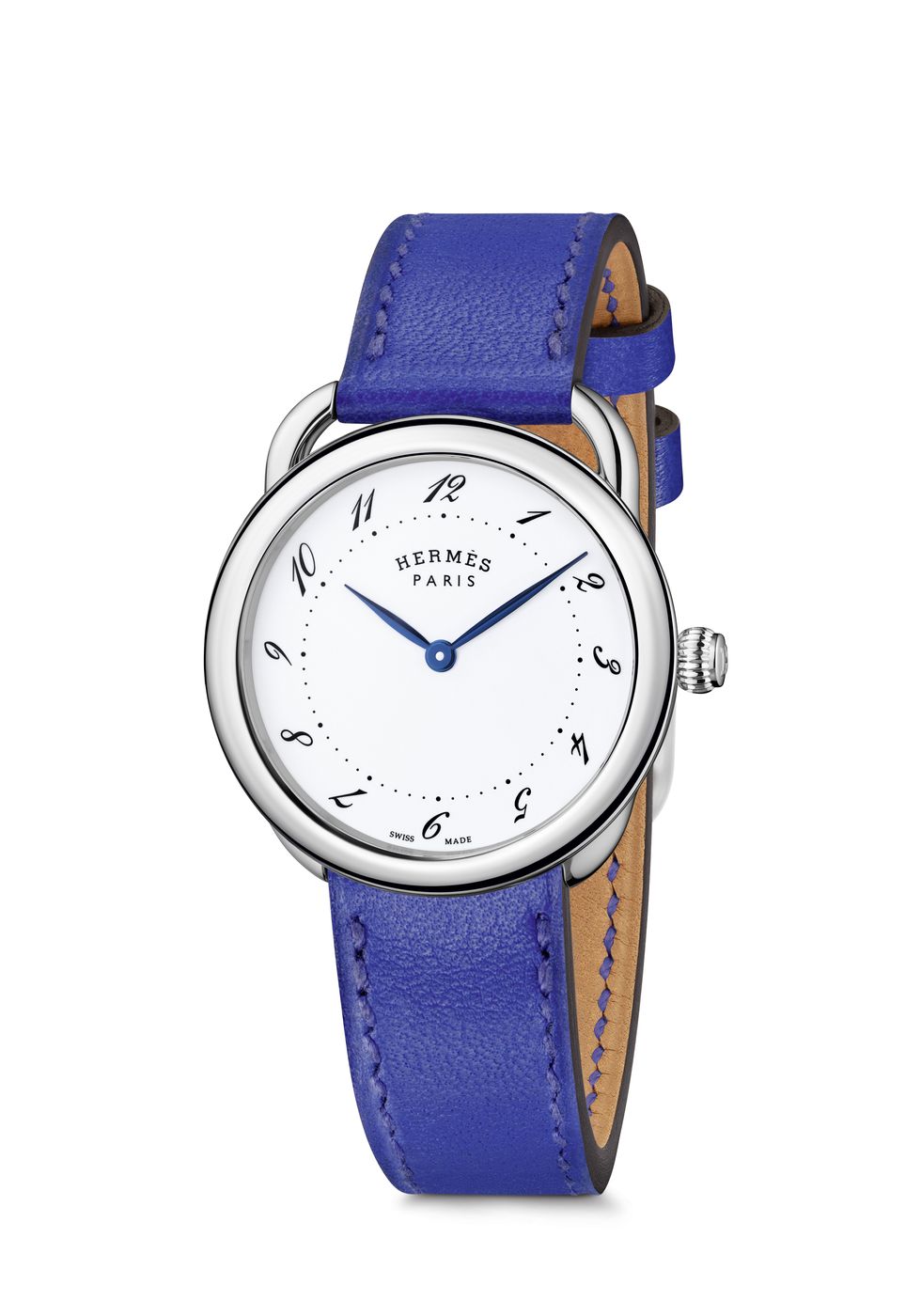 Blue, Product, Analog watch, Watch, Glass, White, Watch accessory, Fashion accessory, Electric blue, Font, 
