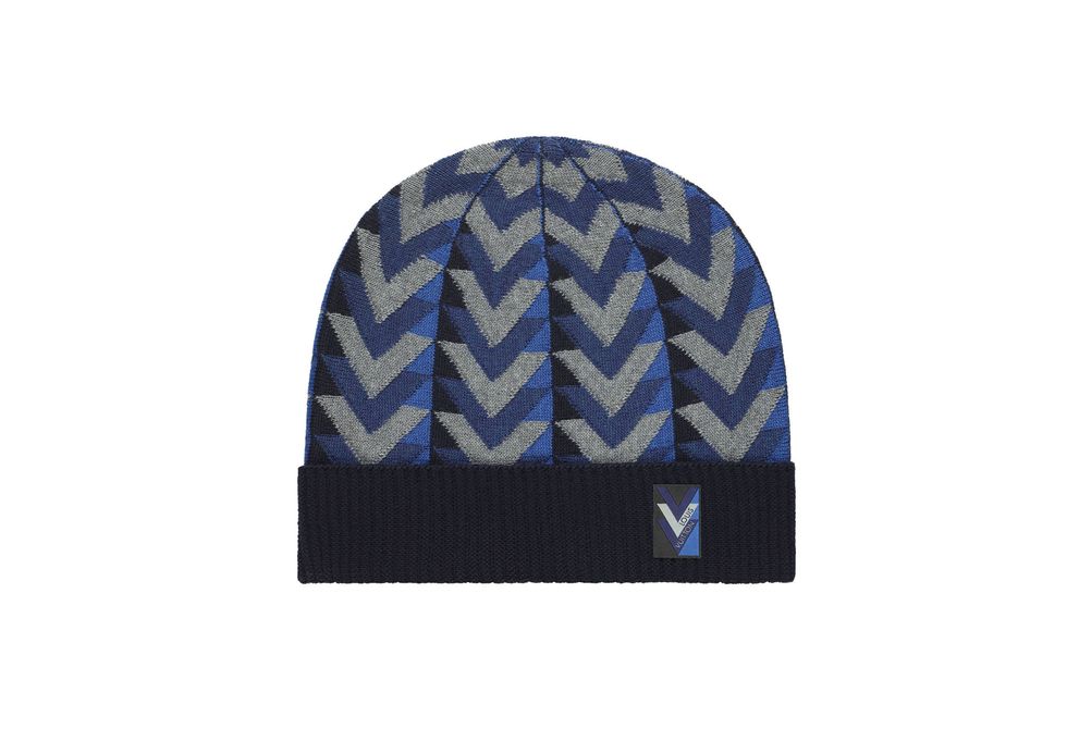 <p>圖騰針織毛帽，價格未定，Louis Vuitton。</p>
