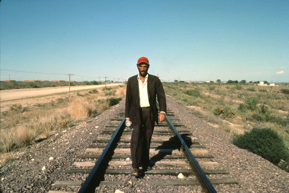 Track, Standing, People in nature, Parallel, Prairie, Railway, Shrubland, Pebble, 