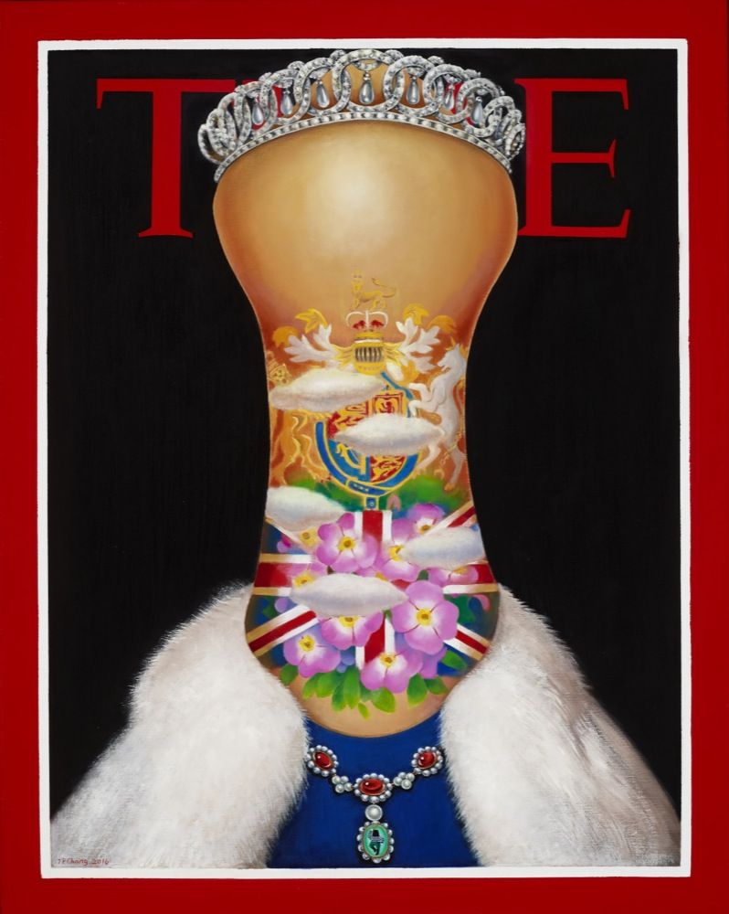 張瑞頻〈時代夫人TIME系列之一 TIME Lady 1〉，2016，油彩