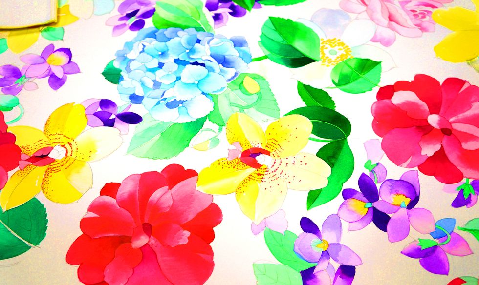 Petal, Yellow, Flower, Colorfulness, Pink, Paint, Art, Magenta, Violet, Flowering plant, 