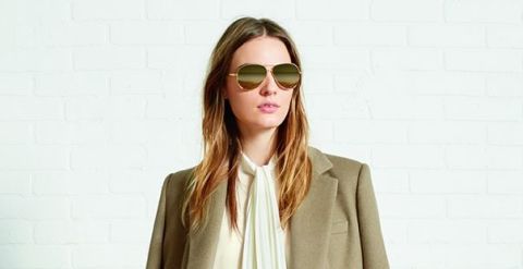 Clothing, Eyewear, Glasses, Vision care, Lip, Hairstyle, Collar, Sleeve, Outerwear, Coat, 