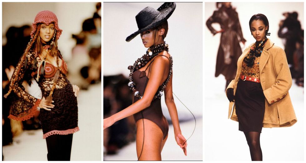 <p>當時的媒體眼看著Tyra的崛起，便向Naomi Campbell如此喊話：「Tyra Banks來了！所以Naomi，好好坐下吧。」，只因當時時尚圈有著這樣一條潛規則：「10位超級模特兒裡，只能有一位黑人模特兒。」而Naomi Campbell就是當時的那一位。這場黑珍珠之戰成為Tyra時尚模特兒之路遭受到偌大的挫折，使她日後逐漸轉往電視圈發展。  <span class="redactor-invisible-space" data-verified="redactor" data-redactor-tag="span" data-redactor-class="redactor-invisible-space"></span></p>