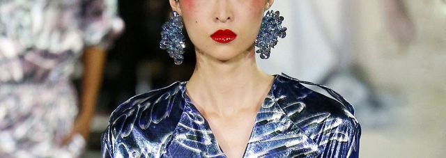 Blue, Lip, Style, Eyelash, Beauty, Fashion, Neck, Electric blue, Eye shadow, Body jewelry, 