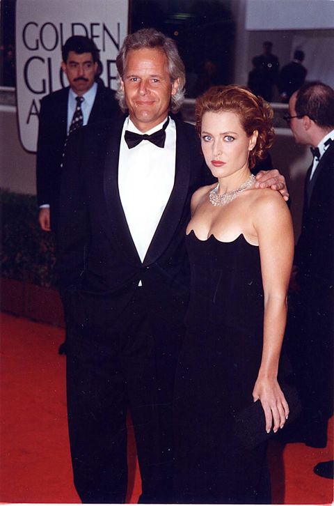 Chris Carter &amp; Gillian Anderson at the 1998 Golden Globe Awards in Los Angeles. (Photo by Jeff Kravitz/FilmMagic, Inc)